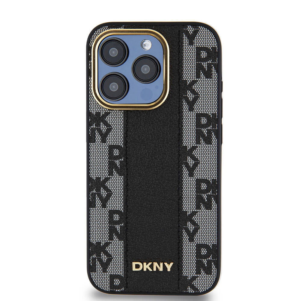 Apple iPhone 15 Pro Kılıf DKNY Orjinal Lisanslı 3D Yazılı Checkered Pattern Kapak - 8