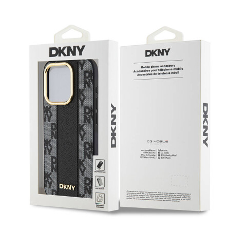 Apple iPhone 15 Pro Kılıf DKNY Orjinal Lisanslı 3D Yazılı Checkered Pattern Kapak - 9