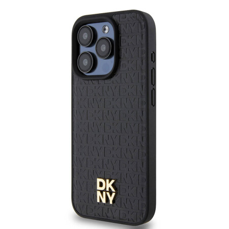 Apple iPhone 15 Pro Kılıf DKNY Orjinal Lisanslı 3D Yazılı Repeat Pattern Kapak - 3