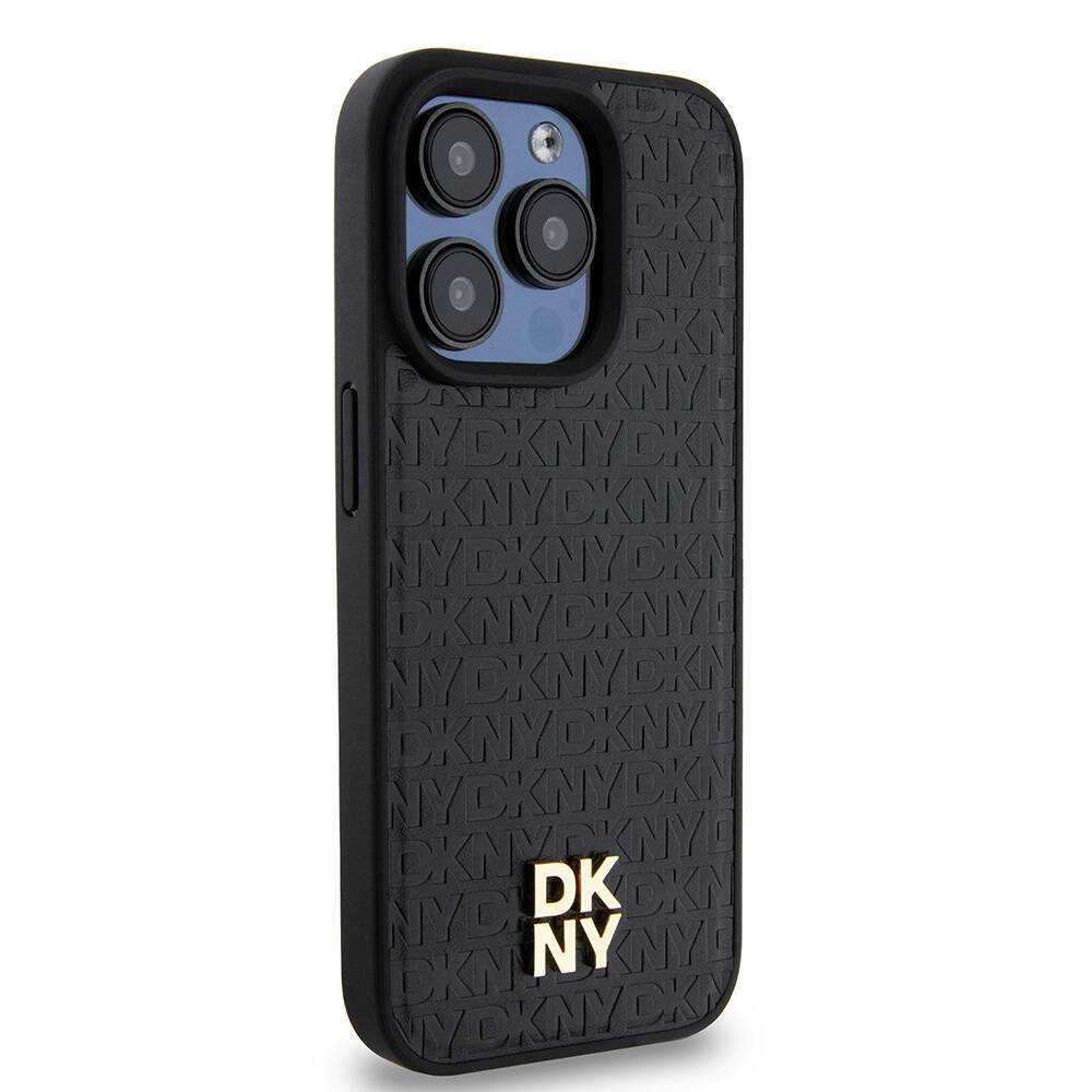 Apple iPhone 15 Pro Kılıf DKNY Orjinal Lisanslı 3D Yazılı Repeat Pattern Kapak - 4