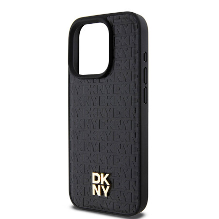 Apple iPhone 15 Pro Kılıf DKNY Orjinal Lisanslı 3D Yazılı Repeat Pattern Kapak - 7