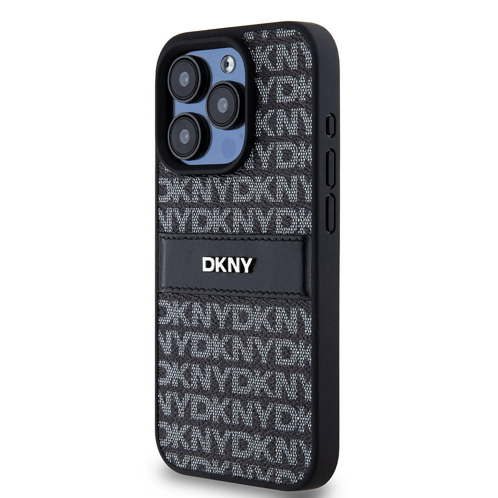 Apple iPhone 15 Pro Kılıf DKNY Orjinal Lisanslı 3D Yazılı Repeat Texture Pattern Kapak - 3