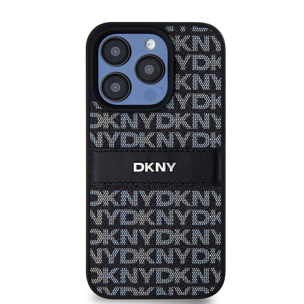 Apple iPhone 15 Pro Kılıf DKNY Orjinal Lisanslı 3D Yazılı Repeat Texture Pattern Kapak - 4