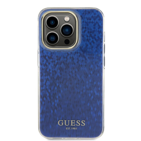 Apple iPhone 15 Pro Kılıf Guess Orjinal Lisanslı Yazı Logolu Mirror Disco Kapak - 21