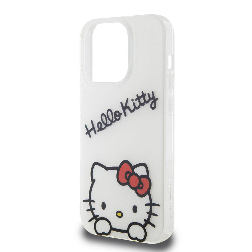 Apple iPhone 15 Pro Kılıf Hello Kitty Orjinal Lisanslı Askılı Yazı ve İkonik Logolu Daydreaming Kapak - 16