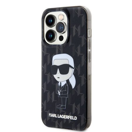 Apple iPhone 15 Pro Kılıf Karl Lagerfeld IML İkonik Monogram Orjinal Lisanslı Kapak - 4