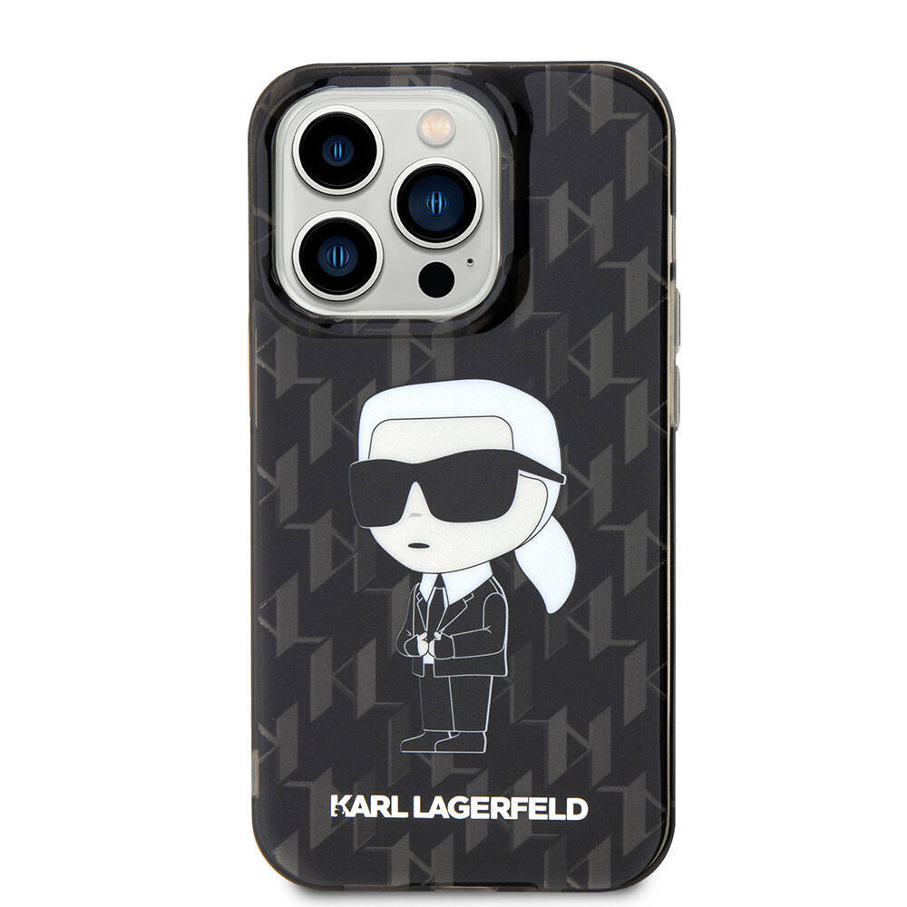 Apple iPhone 15 Pro Kılıf Karl Lagerfeld IML İkonik Monogram Orjinal Lisanslı Kapak - 5