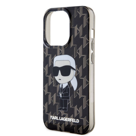 Apple iPhone 15 Pro Kılıf Karl Lagerfeld IML İkonik Monogram Orjinal Lisanslı Kapak - 7