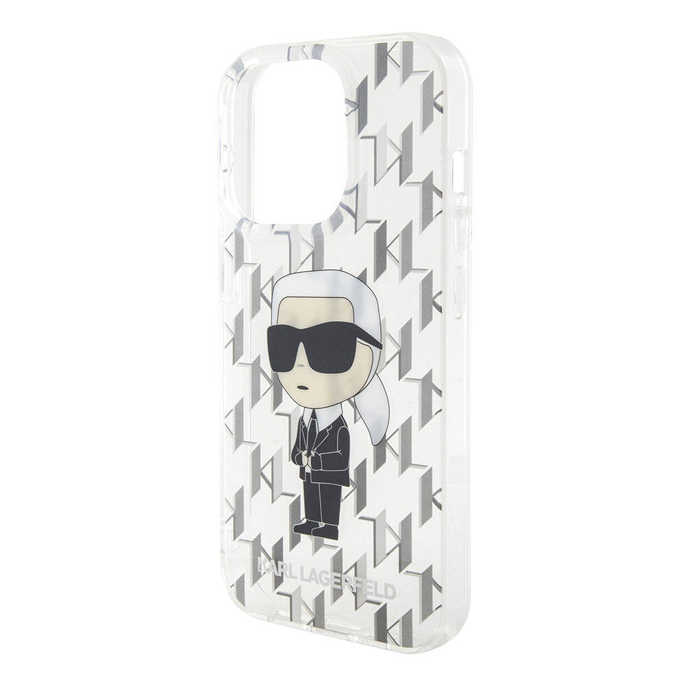 Apple iPhone 15 Pro Kılıf Karl Lagerfeld IML İkonik Monogram Orjinal Lisanslı Kapak - 14