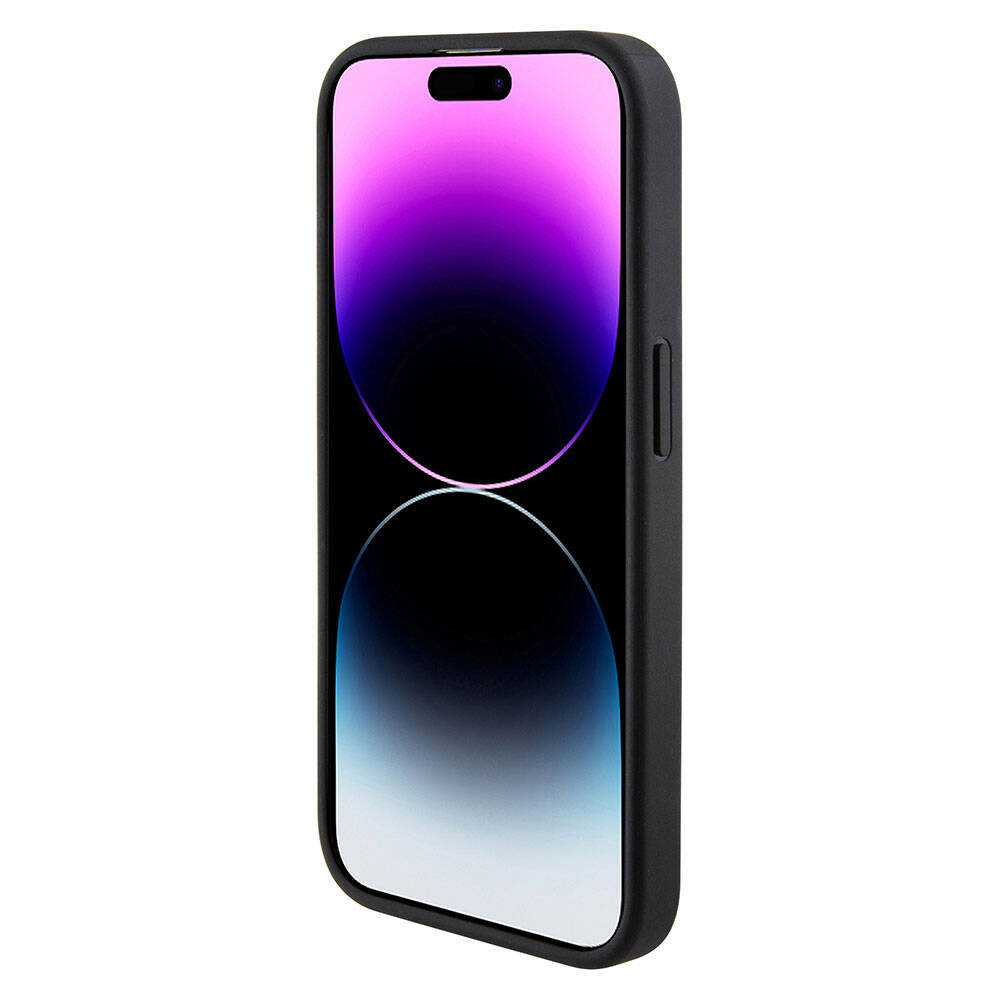 Apple iPhone 15 Pro Kılıf Karl Lagerfeld Kartlıklı Saffiano 3D RSG Logo Orjinal Lisanslı Kapak - 5