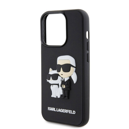 Apple iPhone 15 Pro Kılıf Karl Lagerfeld Silikon 3D K&C Logo Orjinal Lisanslı Kapak - 6