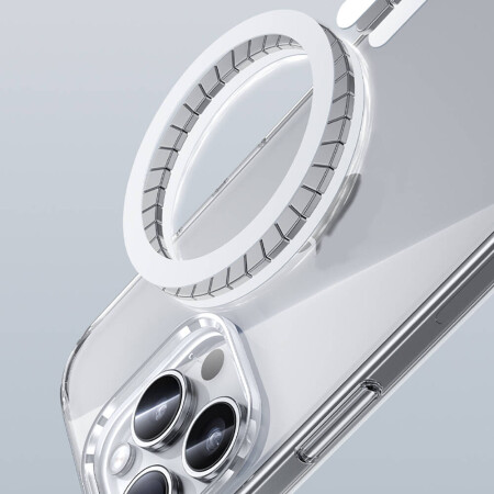 Apple iPhone 15 Pro Kılıf Magsafe Şarj Özellikli Airbagli Şeffaf Benks LucentPro Serisi Kapak - 11