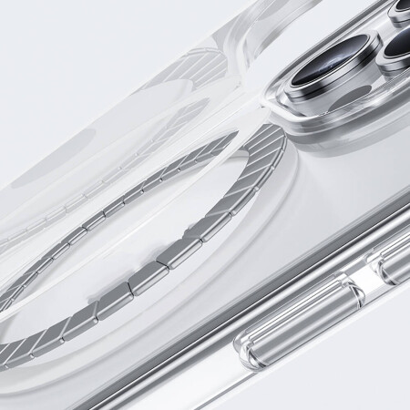Apple iPhone 15 Pro Kılıf Magsafe Şarj Özellikli Airbagli Şeffaf Benks LucentPro Serisi Kapak - 13