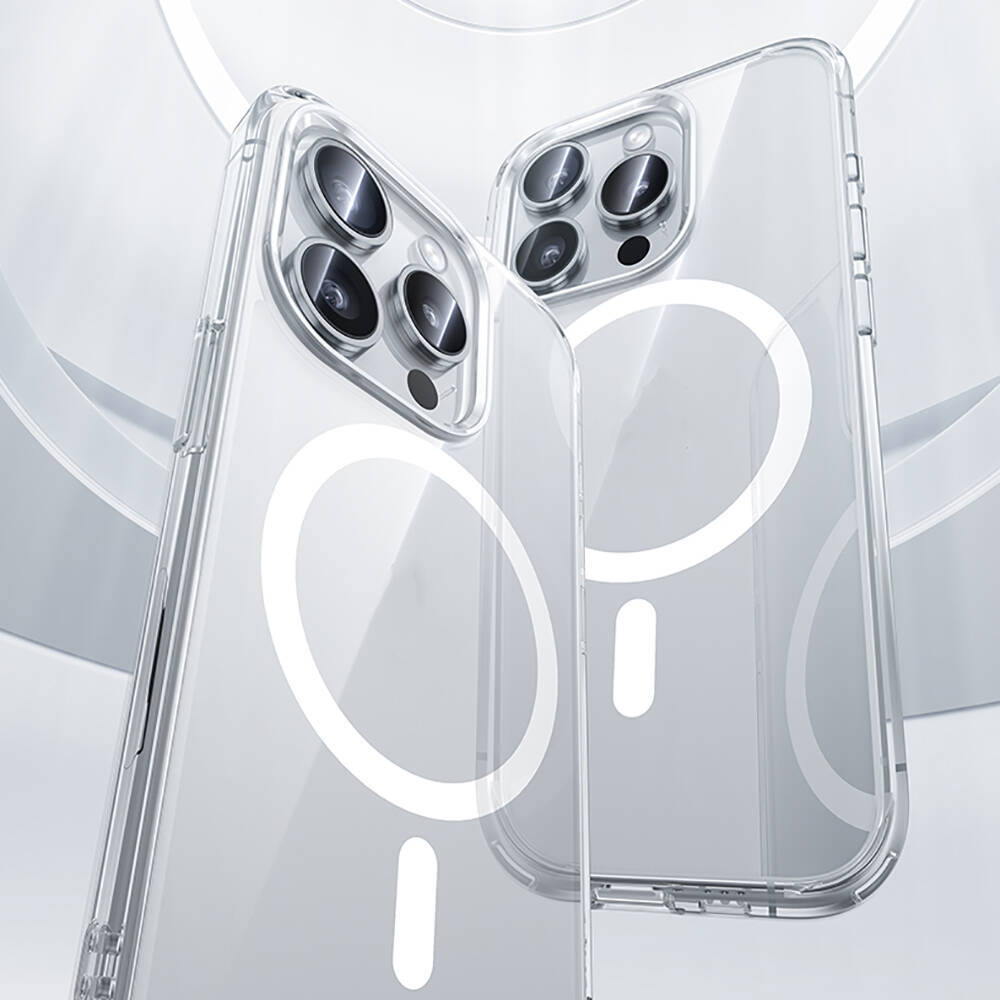 Apple iPhone 15 Pro Kılıf Magsafe Şarj Özellikli Airbagli Şeffaf Benks LucentPro Serisi Kapak - 14
