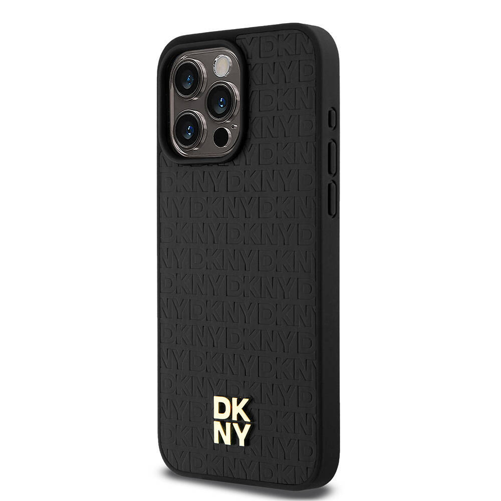 Apple iPhone 15 Pro Max Kılıf DKNY Orjinal Lisanslı 3D Yazılı Repeat Pattern Kapak - 3