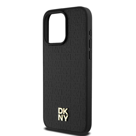 Apple iPhone 15 Pro Max Kılıf DKNY Orjinal Lisanslı 3D Yazılı Repeat Pattern Kapak - 7