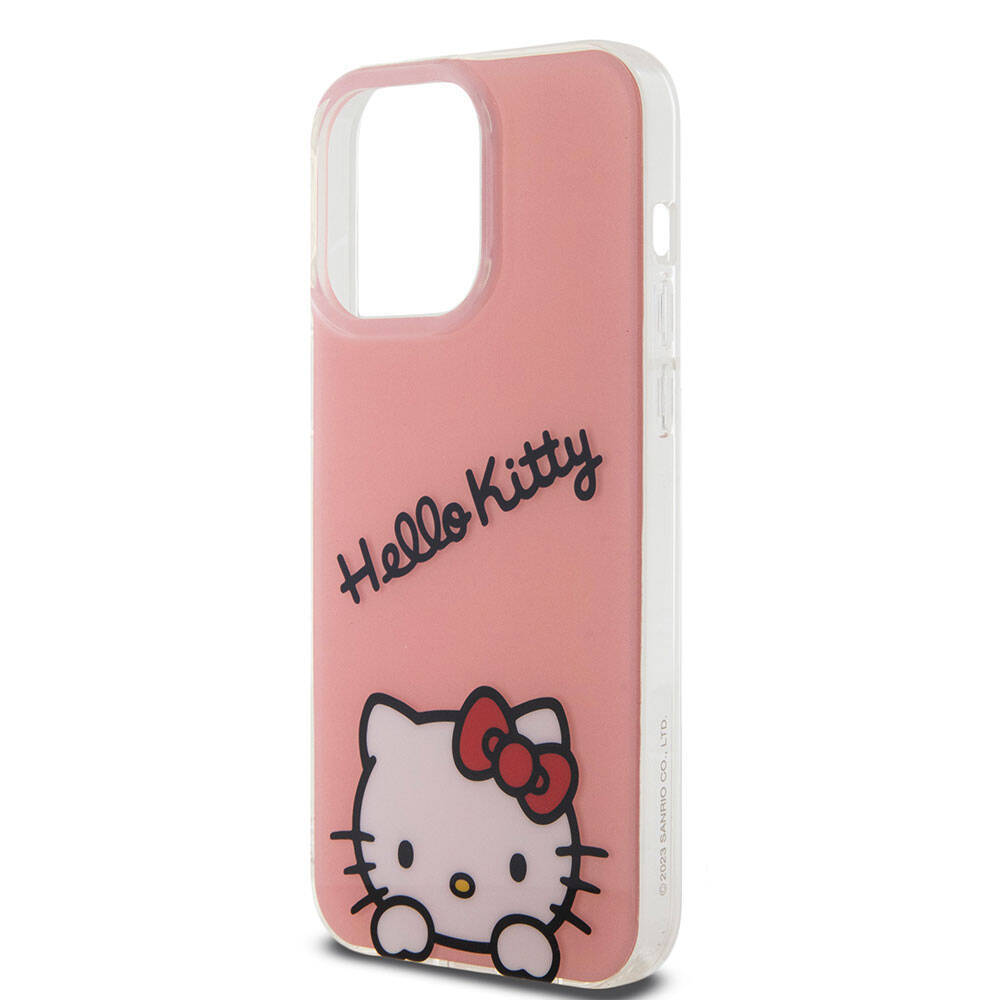 Apple iPhone 15 Pro Max Kılıf Hello Kitty Orjinal Lisanslı Askılı Yazı ve İkonik Logolu Daydreaming Kapak - 8