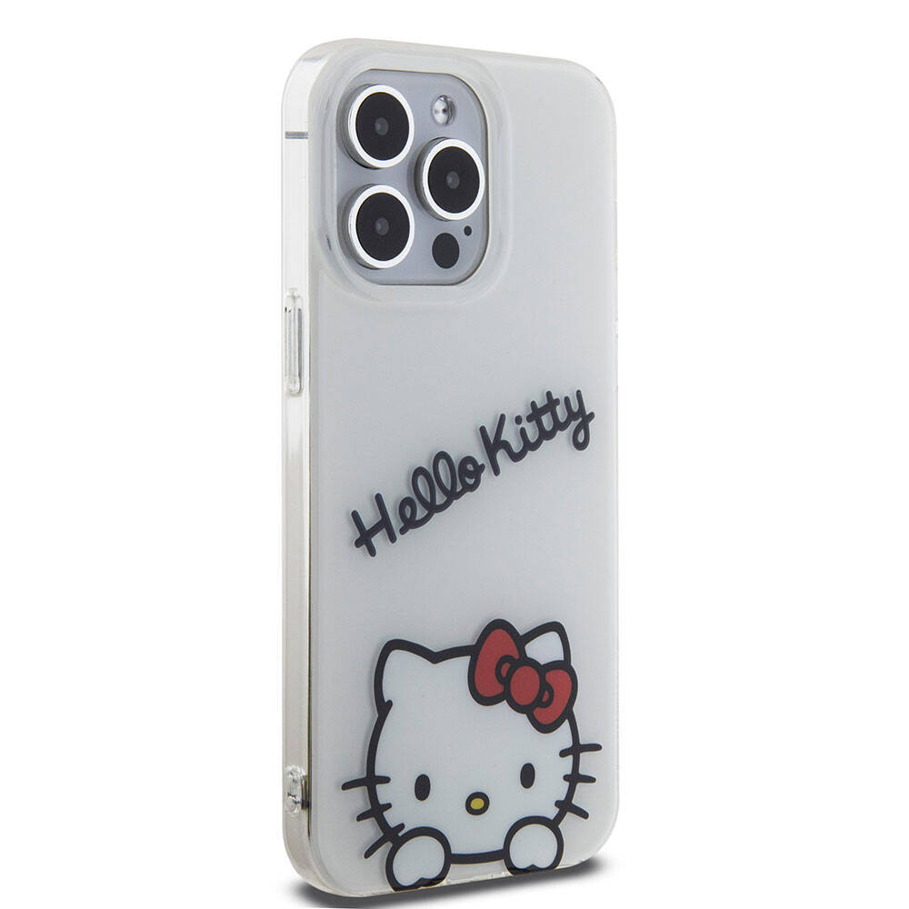 Apple iPhone 15 Pro Max Kılıf Hello Kitty Orjinal Lisanslı Askılı Yazı ve İkonik Logolu Daydreaming Kapak - 14