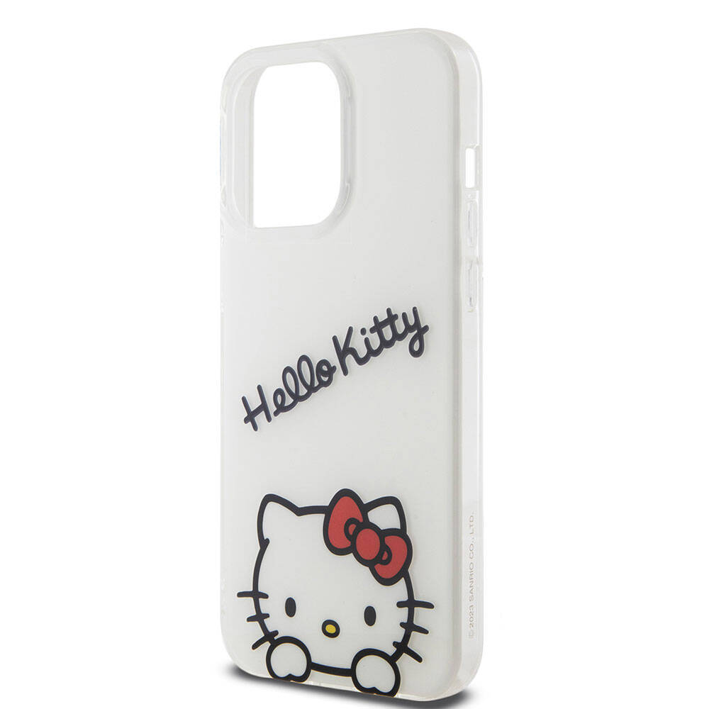 Apple iPhone 15 Pro Max Kılıf Hello Kitty Orjinal Lisanslı Askılı Yazı ve İkonik Logolu Daydreaming Kapak - 16