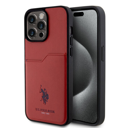 Apple iPhone 15 Pro Max Kılıf U.S. Polo Assn. Orjinal Lisanslı Baskı Logolu PU Kartlıklı Kapak - 3