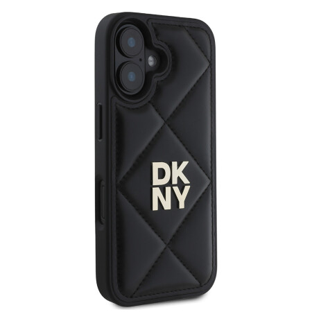 Apple iPhone 16 Kılıf DKNY Orjinal Lisanslı Kapitone Tasarımlı Metal Logolu Deri Kapak - 5