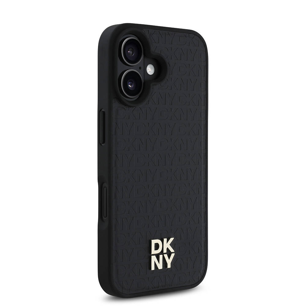 Apple iPhone 16 Plus Kılıf DKNY Orjinal Lisanslı Magsafe Şarj Özellikli 3D Yazılı Repeat Pattern Kapak - 5