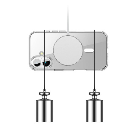 Apple iPhone 16 Plus Kılıf Magsafe Şarj Özellikli Transparan Sert PC Wlons Pita Kapak - 7