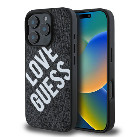 Apple iPhone 16 Pro Kılıf Guess Orjinal Lisanslı Big Love Guess Kapak - 2