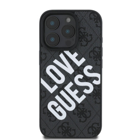 Apple iPhone 16 Pro Kılıf Guess Orjinal Lisanslı Big Love Guess Kapak - 4