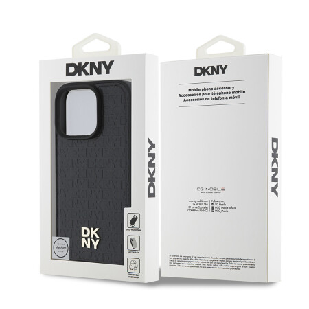 Apple iPhone 16 Pro Max Kılıf DKNY Orjinal Lisanslı Magsafe Şarj Özellikli 3D Yazılı Repeat Pattern Kapak - 15