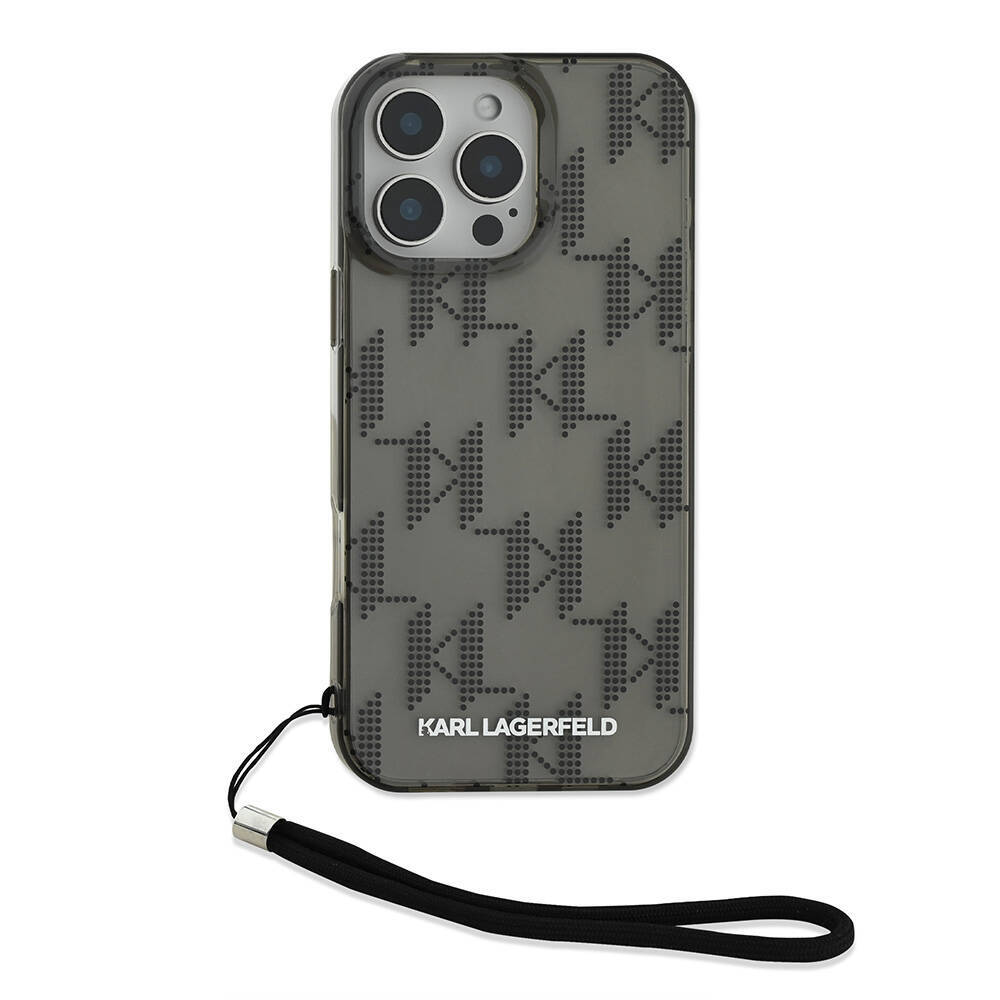 Apple iPhone 16 Pro Max Kılıf Karl Lagerfeld Orjinal Lisanslı Pattern Cord Kapak - 2