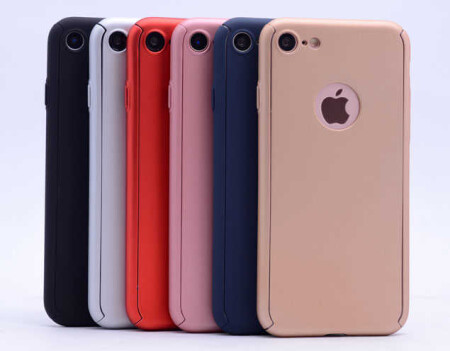 Apple iPhone 7 Plus Kılıf Zore 360 3 Parçalı Rubber Kapak - 11