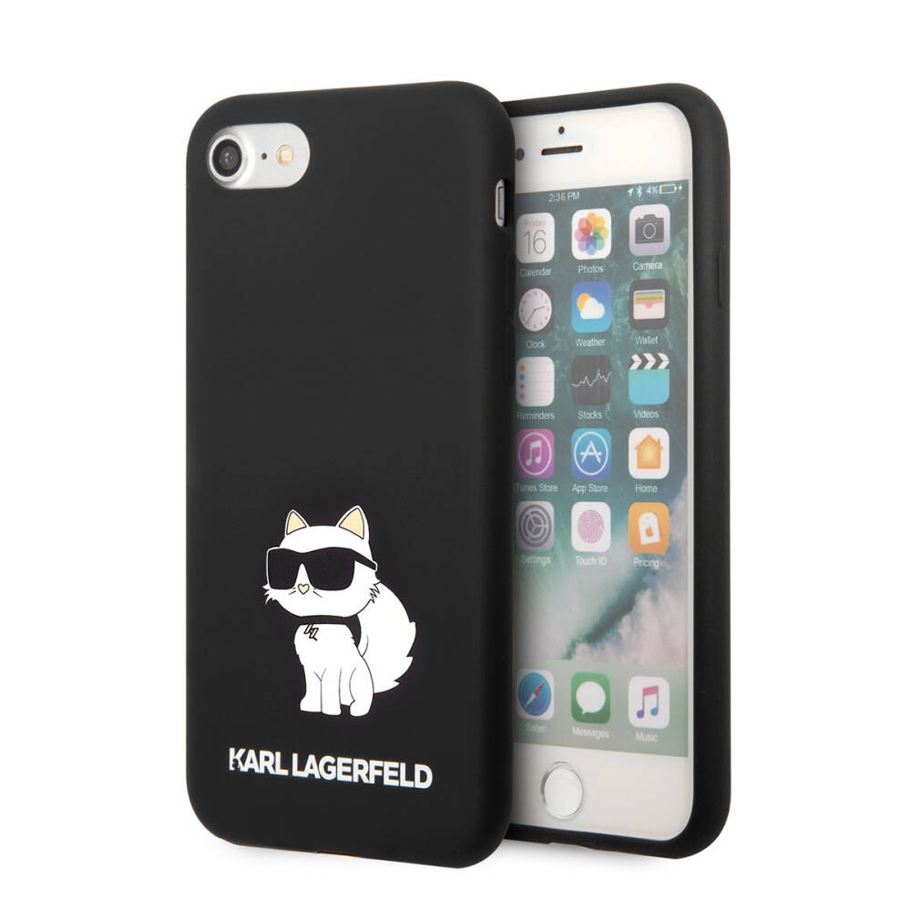 Apple iPhone SE 2020 Kılıf Karl Lagerfeld Silikon Choupette Dizayn Kapak - 2