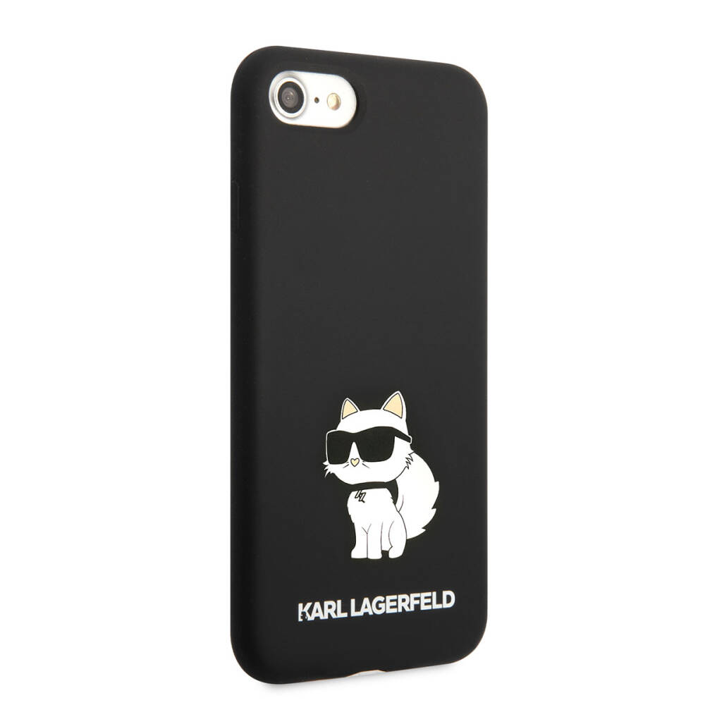 Apple iPhone SE 2020 Kılıf Karl Lagerfeld Silikon Choupette Dizayn Kapak - 1