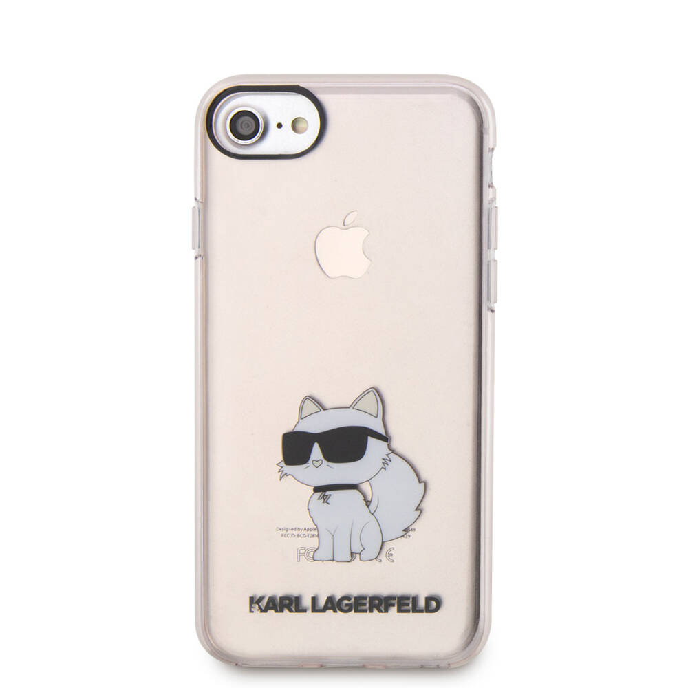 Apple iPhone SE 2020 Kılıf Karl Lagerfeld Transparan Choupette Dizayn Kapak - 3