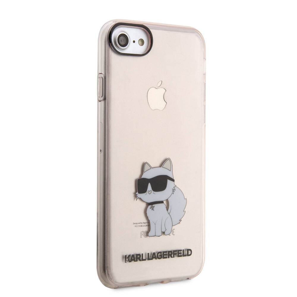 Apple iPhone SE 2020 Kılıf Karl Lagerfeld Transparan Choupette Dizayn Kapak - 1