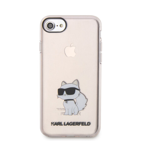 Apple iPhone SE 2022 Kılıf Karl Lagerfeld Transparan Choupette Dizayn Kapak - 2