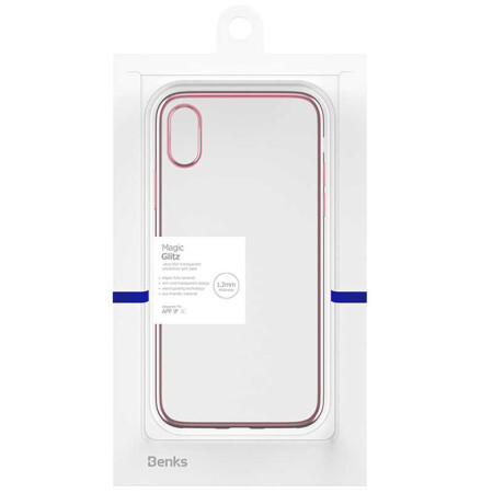 Apple iPhone X Benks Magic Glitz Ultra-Thin Transparent Protective Soft Kapak - 2