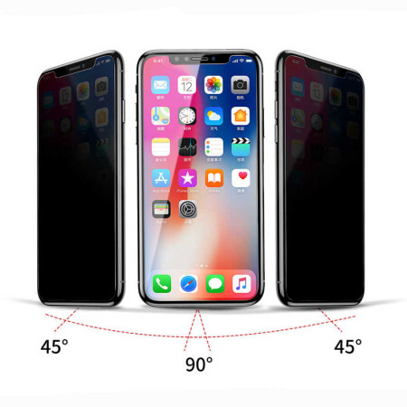 Apple iPhone XS 5.8 ​​​​​​​​​​​​Zore Rika Premium Privacy Temperli Cam Ekran Koruyucu - 5