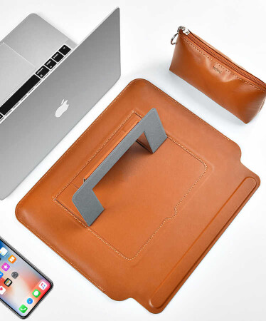 Apple Macbook 13.3 Air 2020 A2337 Wiwu Macbook Skin Pro Portable Stand Kılıf - 9