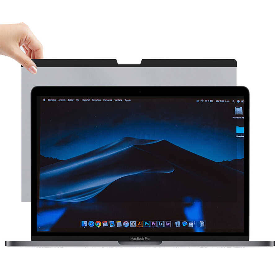 Apple Macbook 13.3 Air 2020 A2337 Wiwu Mıknatıslı Privacy Ekran Koruyucu - 6