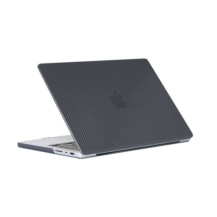 Apple Macbook 14.2 2021 A2442 Zore MSoft Carbon Fiber Tasarımlı Kapak - 2