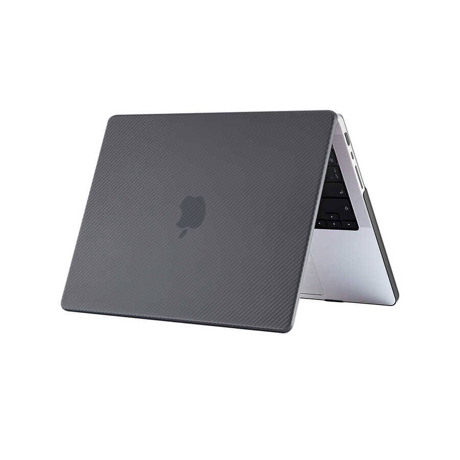 Apple Macbook 14.2 2021 A2442 Zore MSoft Carbon Fiber Tasarımlı Kapak - 3