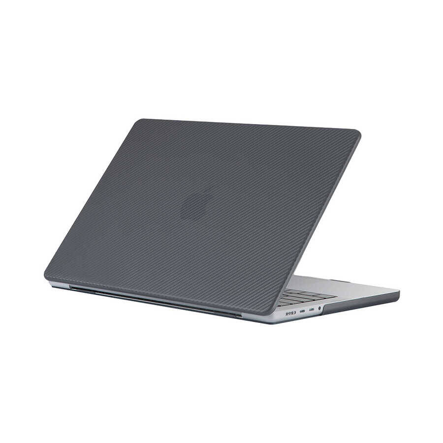 Apple Macbook 14.2 2021 A2442 Zore MSoft Carbon Fiber Tasarımlı Kapak - 1