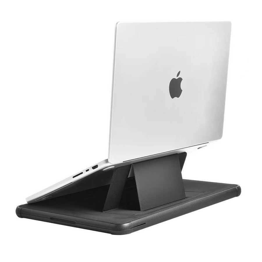 Apple Macbook 14.2 2021 Wiwu Defender Stand Case Taşınabilir Standlı Magnetik PU Laptop Çantası - 3