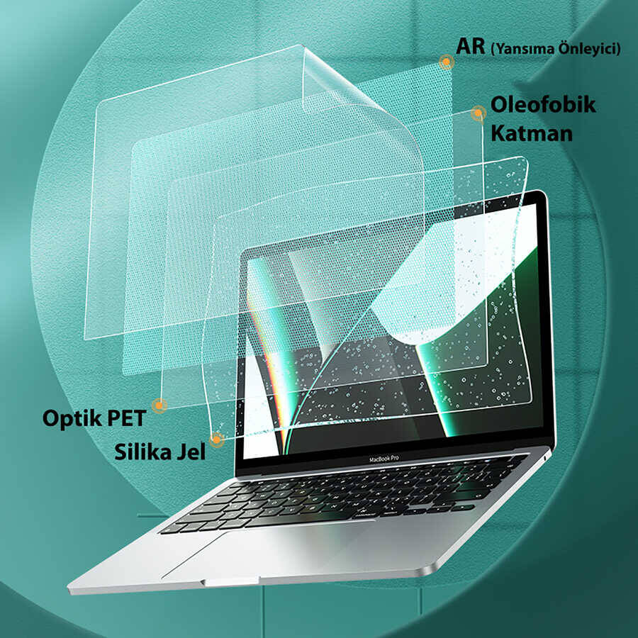 Apple Macbook Pro 14.2 2023 A2779 Benks AR (Anti Reflective) Yansıma Önleyici Ekran Koruyucu - 4