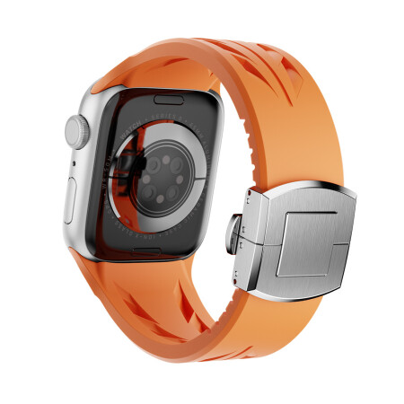 Apple Watch 10 46mm KRD-127 Metal Tokalı Silikon Kordon - 12