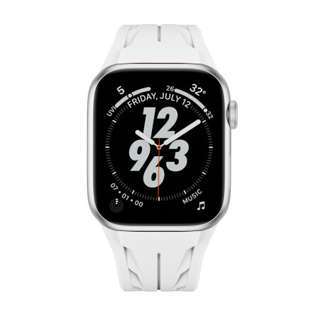 Apple Watch 10 46mm KRD-127 Metal Tokalı Silikon Kordon - 18