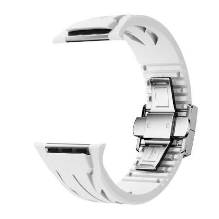 Apple Watch 10 46mm KRD-127 Metal Tokalı Silikon Kordon - 19