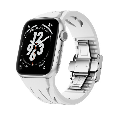 Apple Watch 10 46mm KRD-127 Metal Tokalı Silikon Kordon - 7